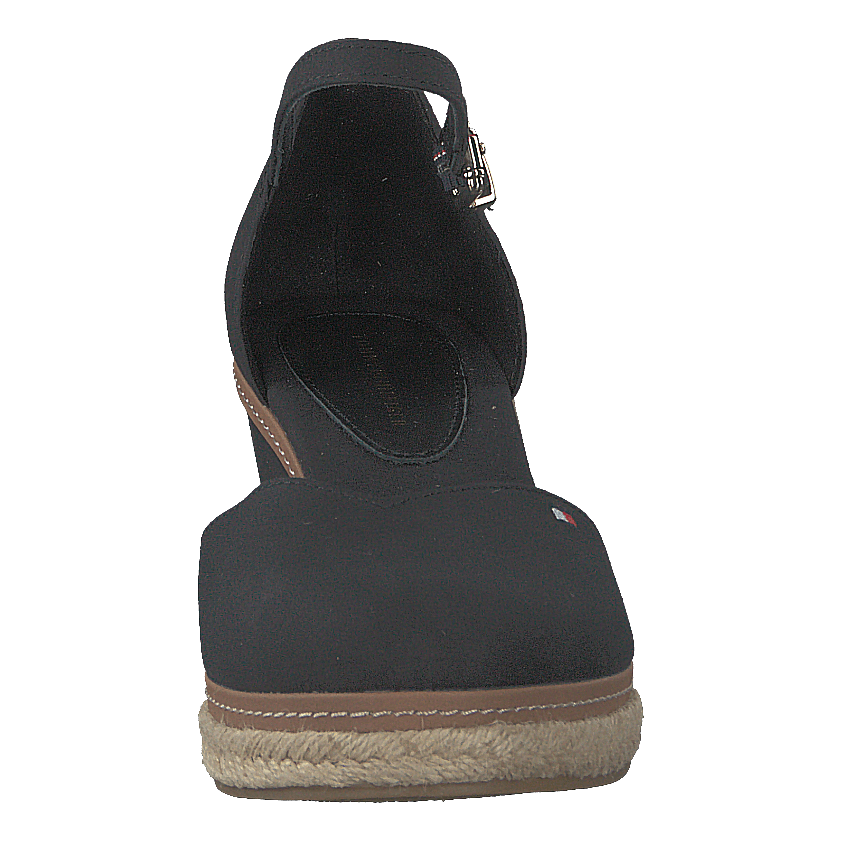 Basic Closed Toe Mid Wedge Black Bds