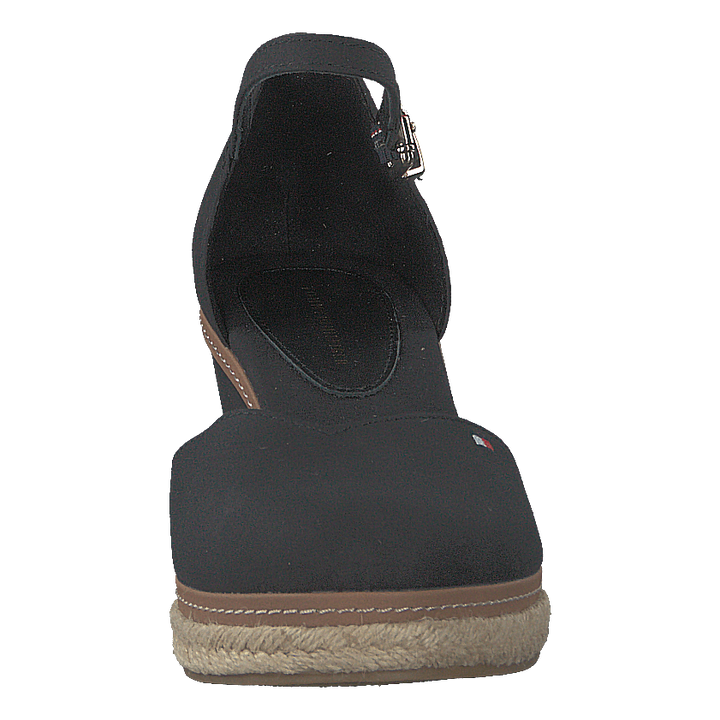 Basic Closed Toe Mid Wedge Black Bds