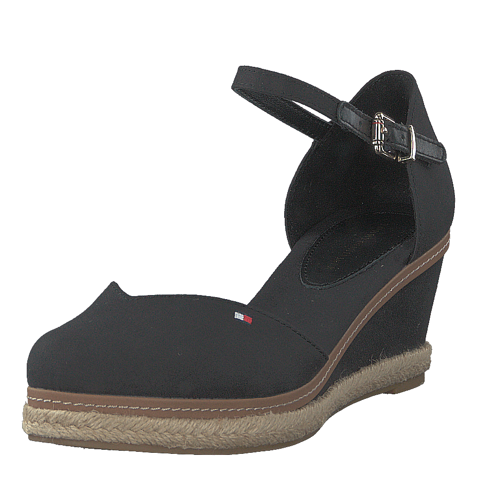 Basic Closed Toe Mid Wedge Black Bds