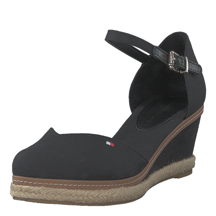 Basic Closed Toe Mid Wedge Black Bds