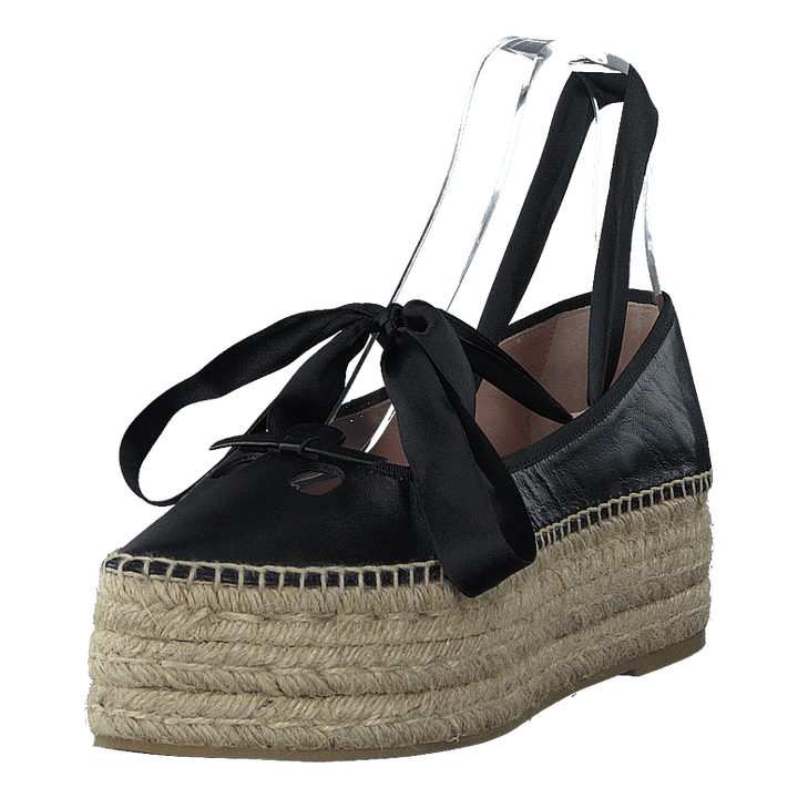 The Mouse Platform Espadrille Black