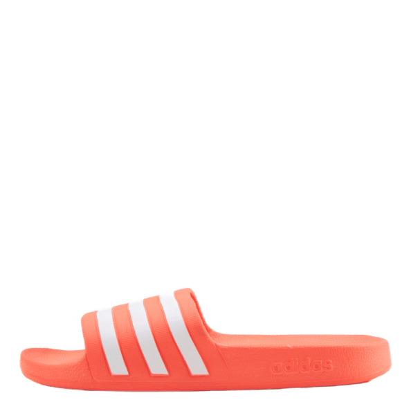adidas Adilette Aqua Slides Solar Red Cloud White Solar Red