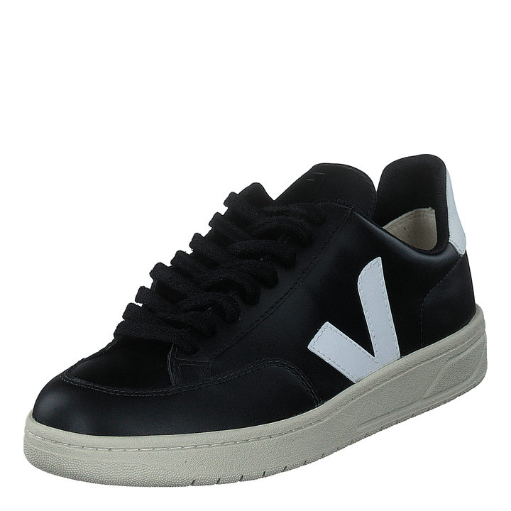 V-12 Leather Black_white Black White