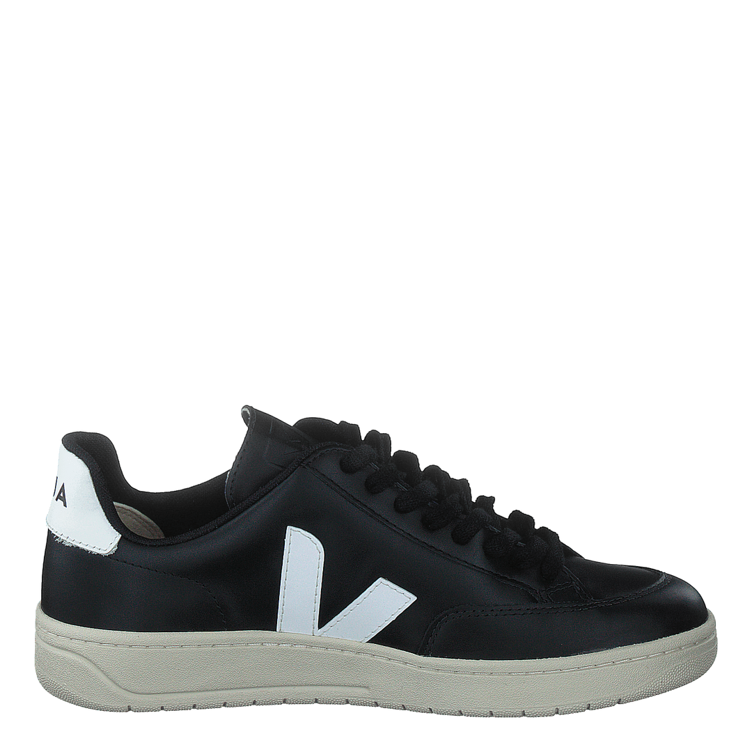 V-12 Leather Black_white Black White