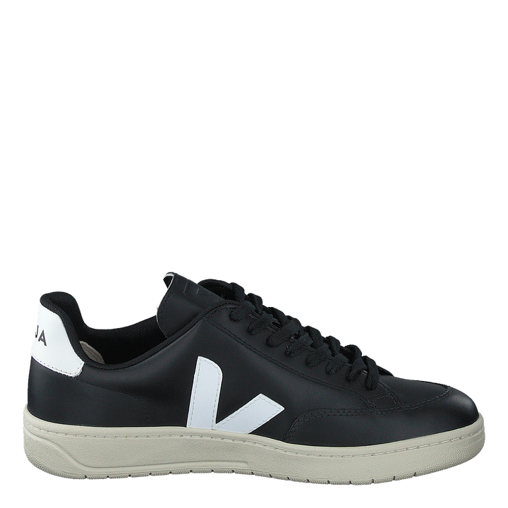 V-12 Leather Black_white Black White
