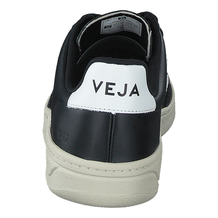 V-12 Leather Black_white Black White