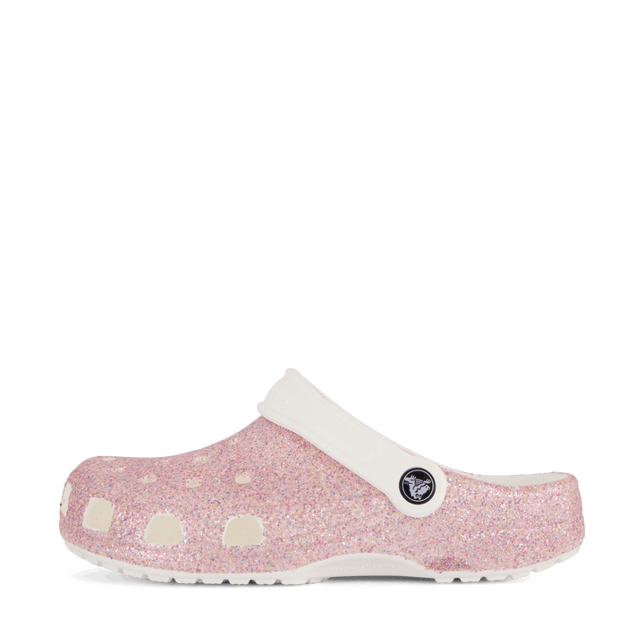 Classic Glitter Clog K White/Rainbow