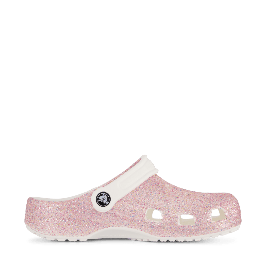 Classic Glitter Clog K White/Rainbow