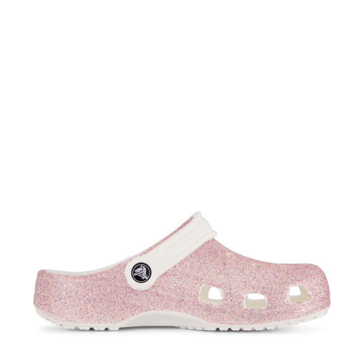 Classic Glitter Clog K White/Rainbow