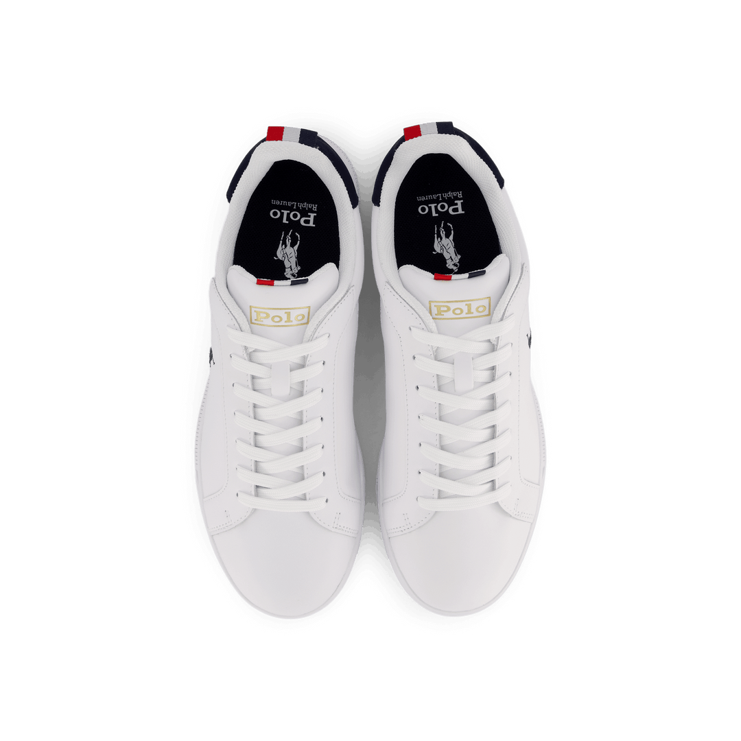 Heritage Court II Leather Sneaker White / Navy / Red