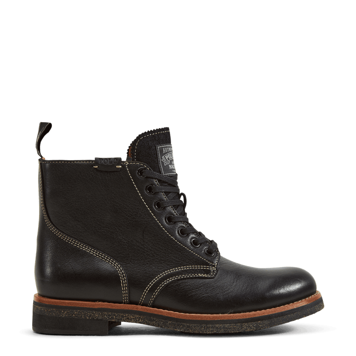 Tumbled Leather Boot Black