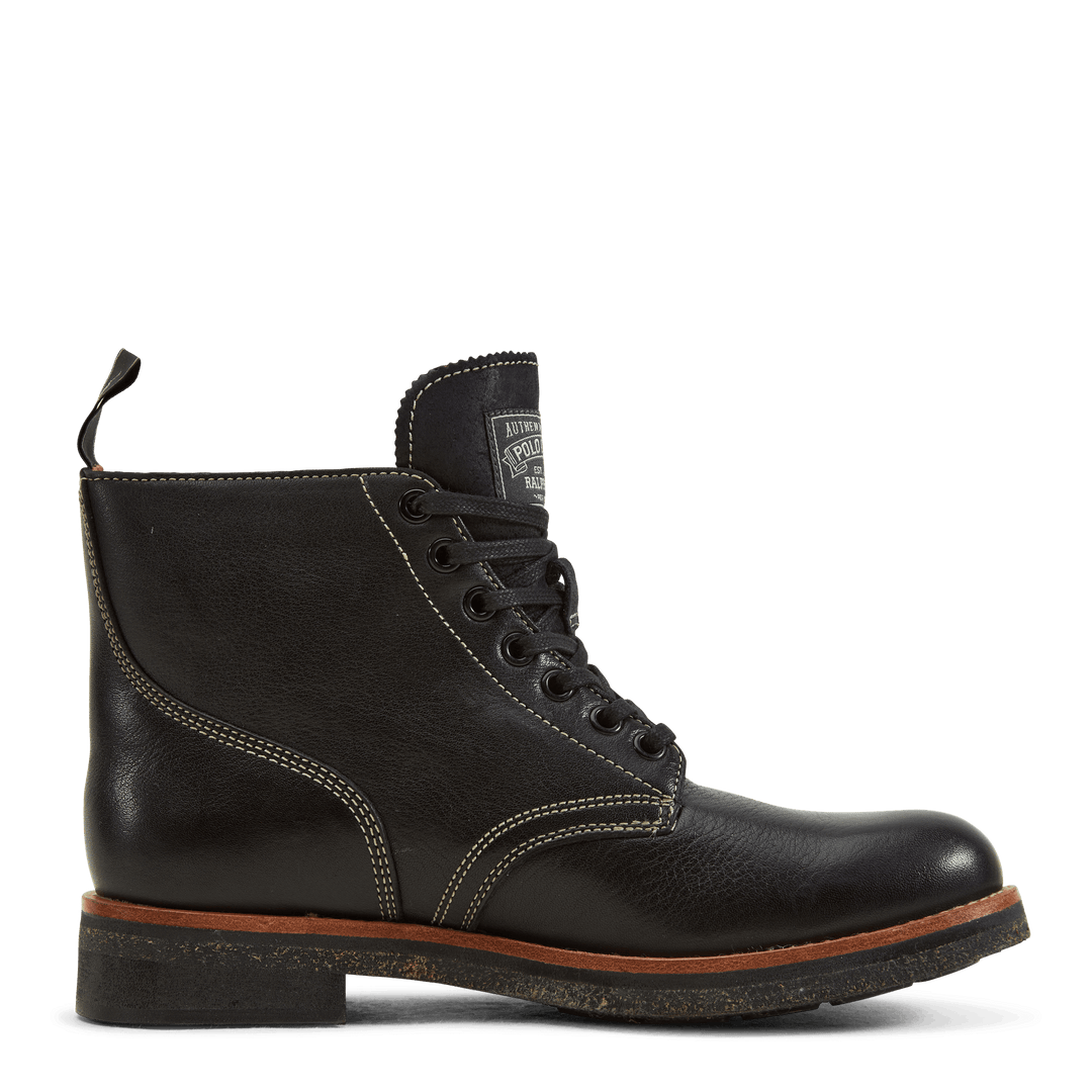 Tumbled Leather Boot Black