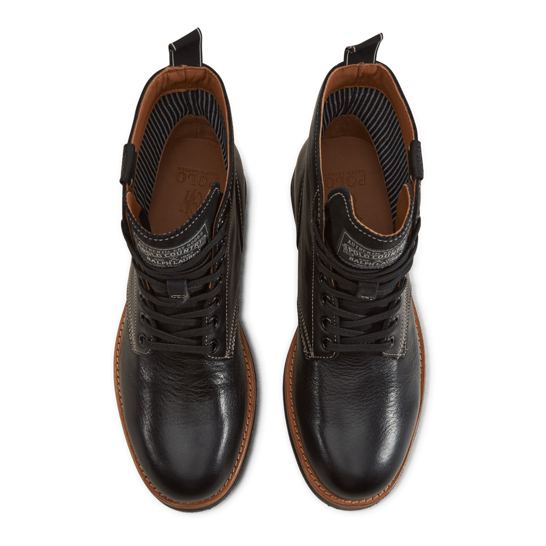 Tumbled Leather Boot Black