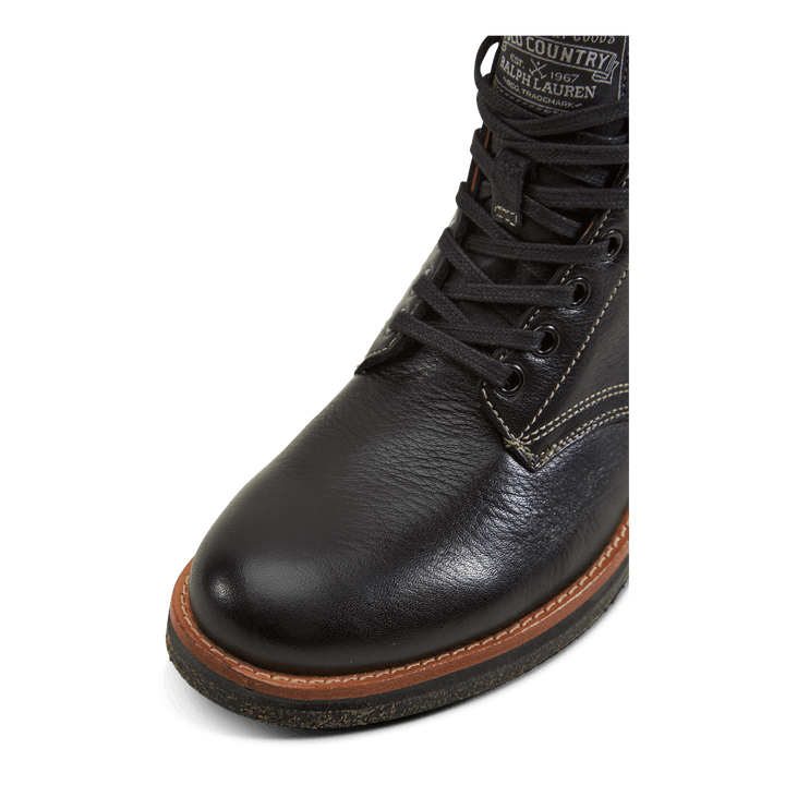 Tumbled Leather Boot Black