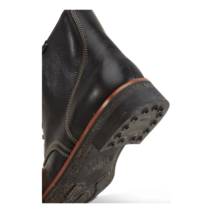Tumbled Leather Boot Black