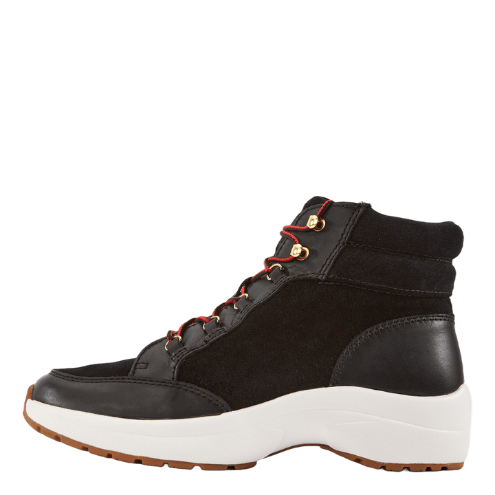 Rylee Suede & Leather High-Top Sneaker Black/Black