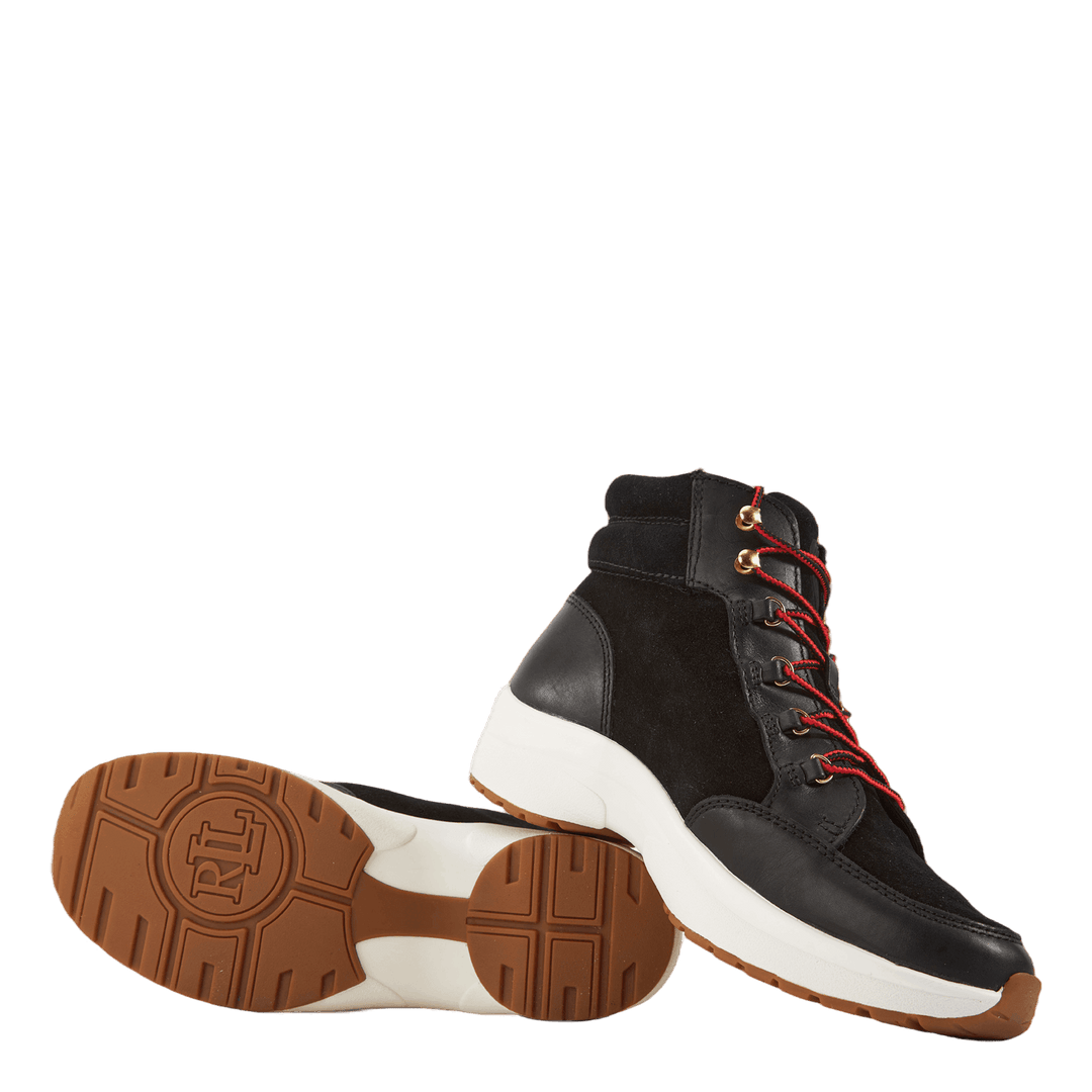 Rylee Suede & Leather High-Top Sneaker Black/Black
