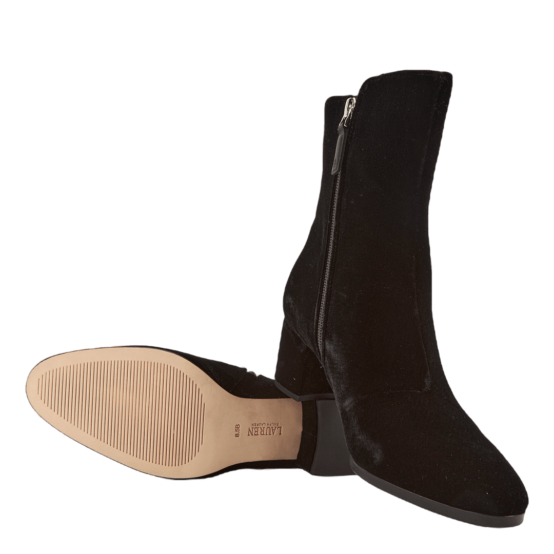 Wendey II Velvet Bootie Black