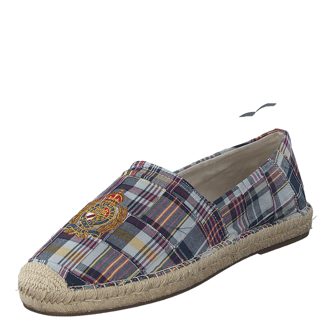 Cevio Crest Madras Espadrille Blue Multi