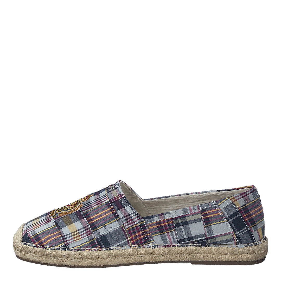 Cevio Crest Madras Espadrille Blue Multi