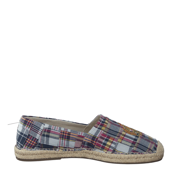 Cevio Crest Madras Espadrille Blue Multi