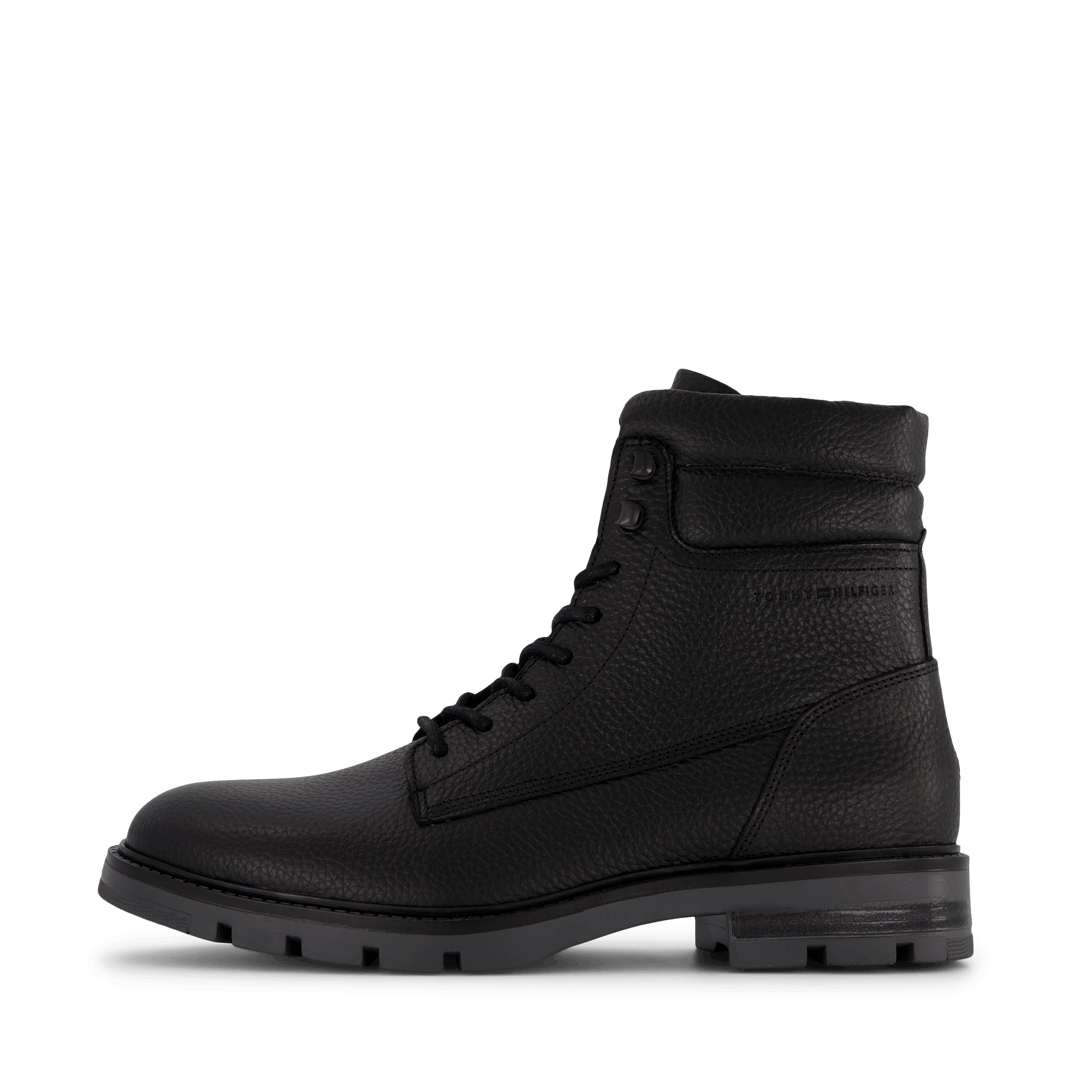 Varm Padded Hilfiger Lth Boot Black Tommy Hilfiger Heppo