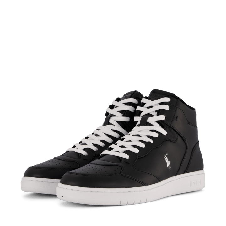 Court Leather High-Top Sneaker Black / White PP