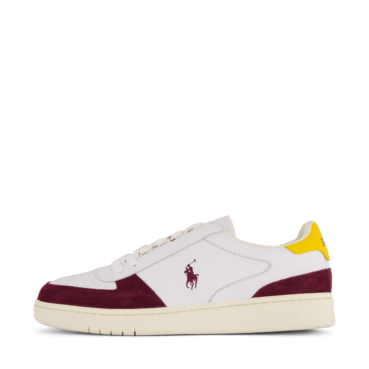 Court Leather-Suede Sneaker White / Wine / Gold