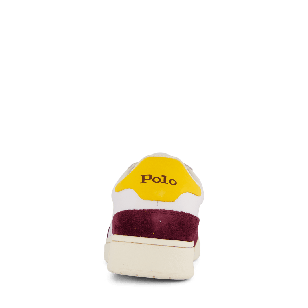 Court Leather-Suede Sneaker White / Wine / Gold