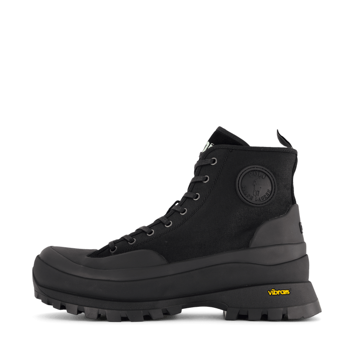 Armin Waxed Twill Trainer Boot Black