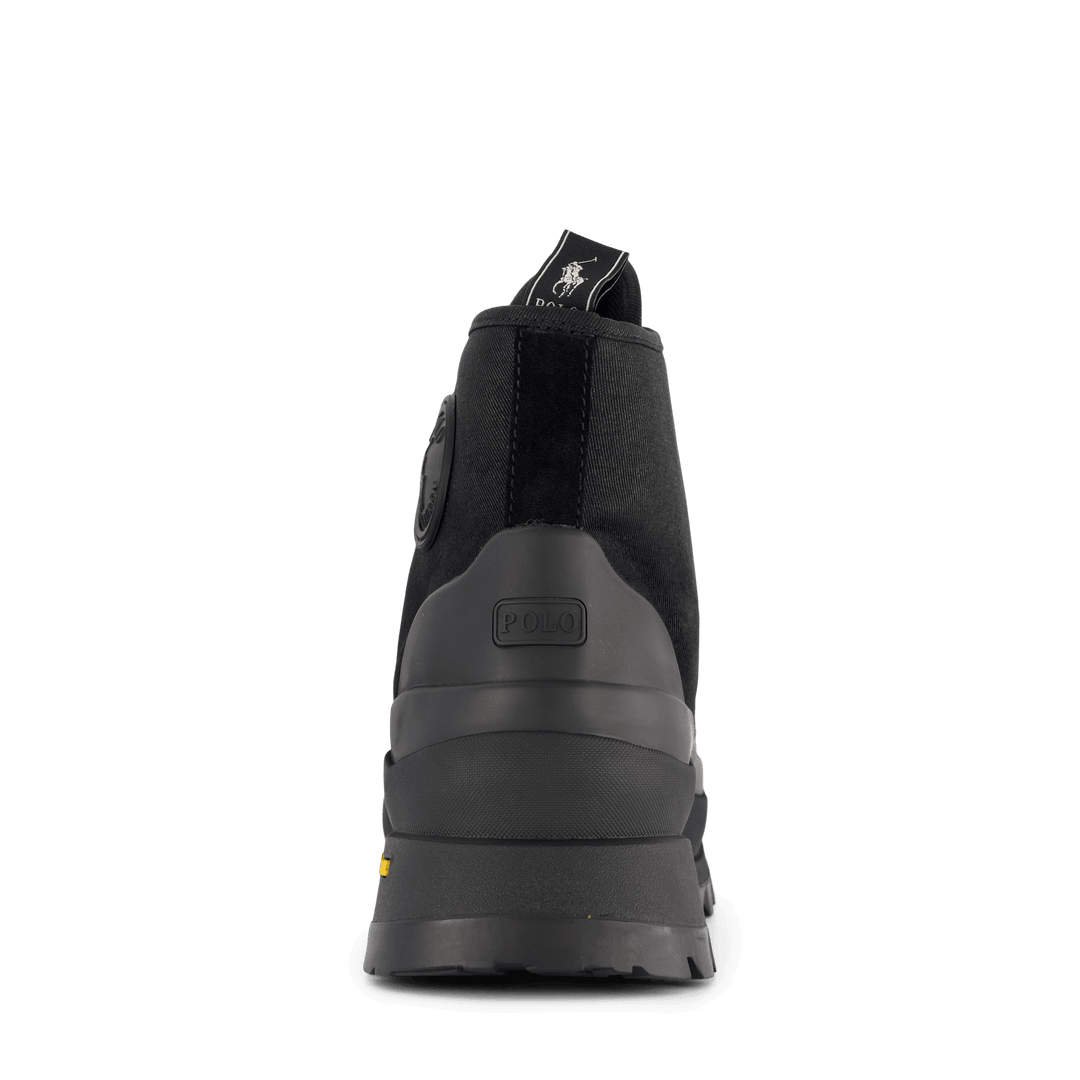 Armin Waxed Twill Trainer Boot Black