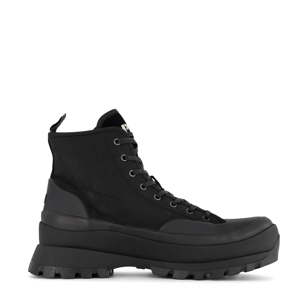 Armin Waxed Twill Trainer Boot Black