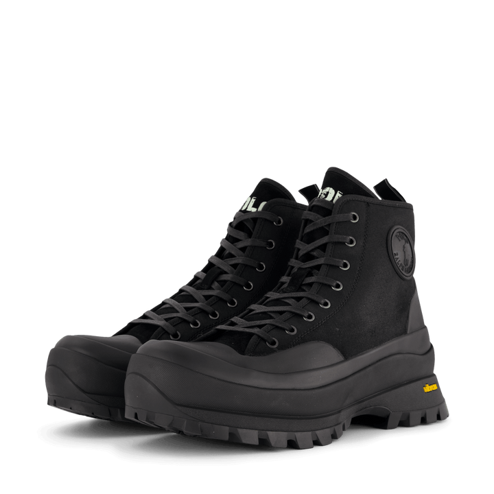 Armin Waxed Twill Trainer Boot Black