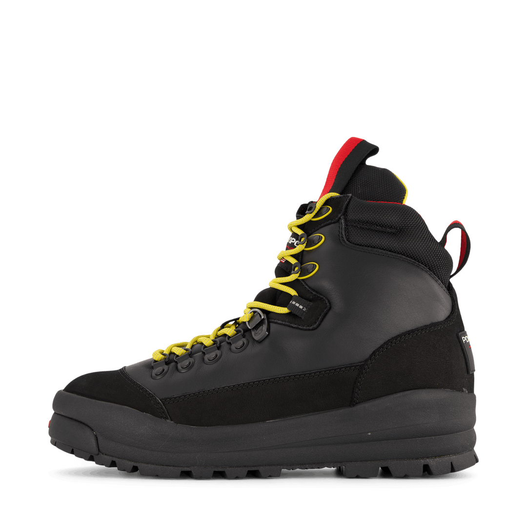 Polo Sport Hiker Leather Boot Black / Yellow / Red