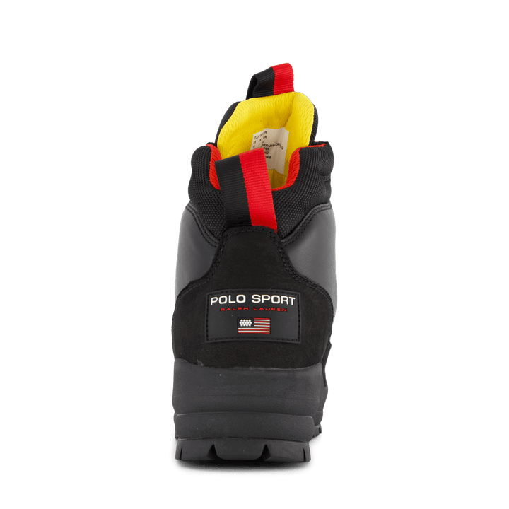 Polo Sport Hiker Leather Boot Black / Yellow / Red