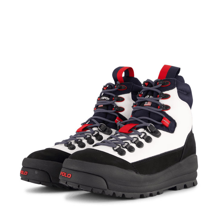 Polo Sport Hiker Leather Boot White / Navy / Red