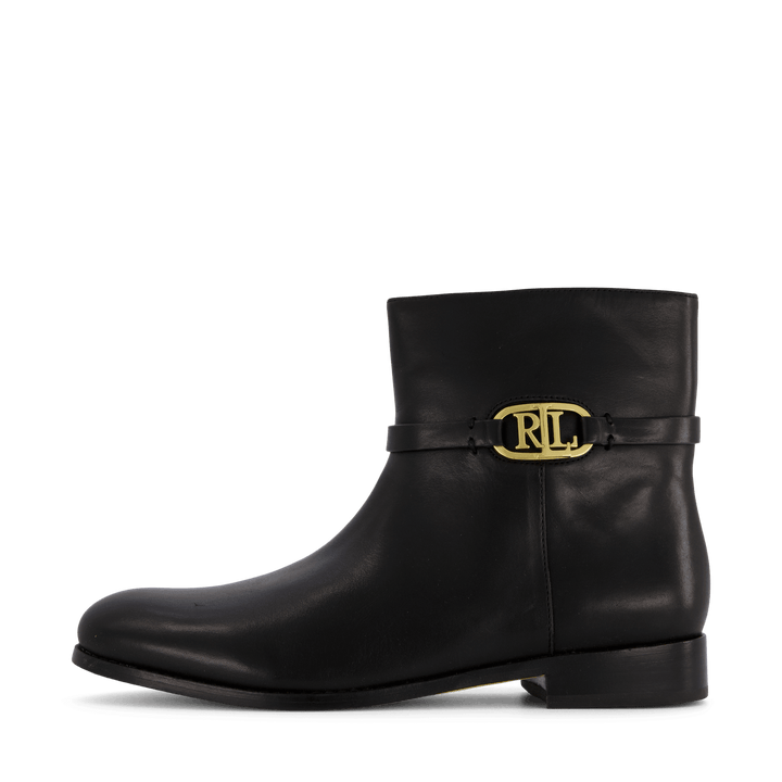 Briela Burnished Leather Bootie Black