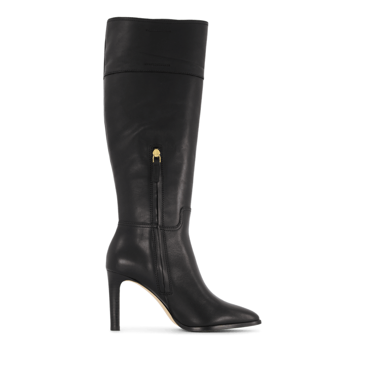 Page Burnished Leather Tall Boot Black