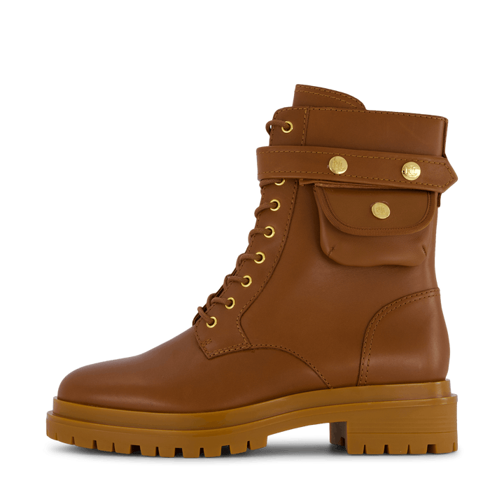 Cammie Burnished Leather Boot Deep Saddle Tan