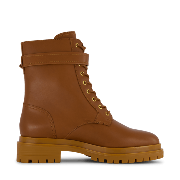 Cammie Burnished Leather Boot Deep Saddle Tan