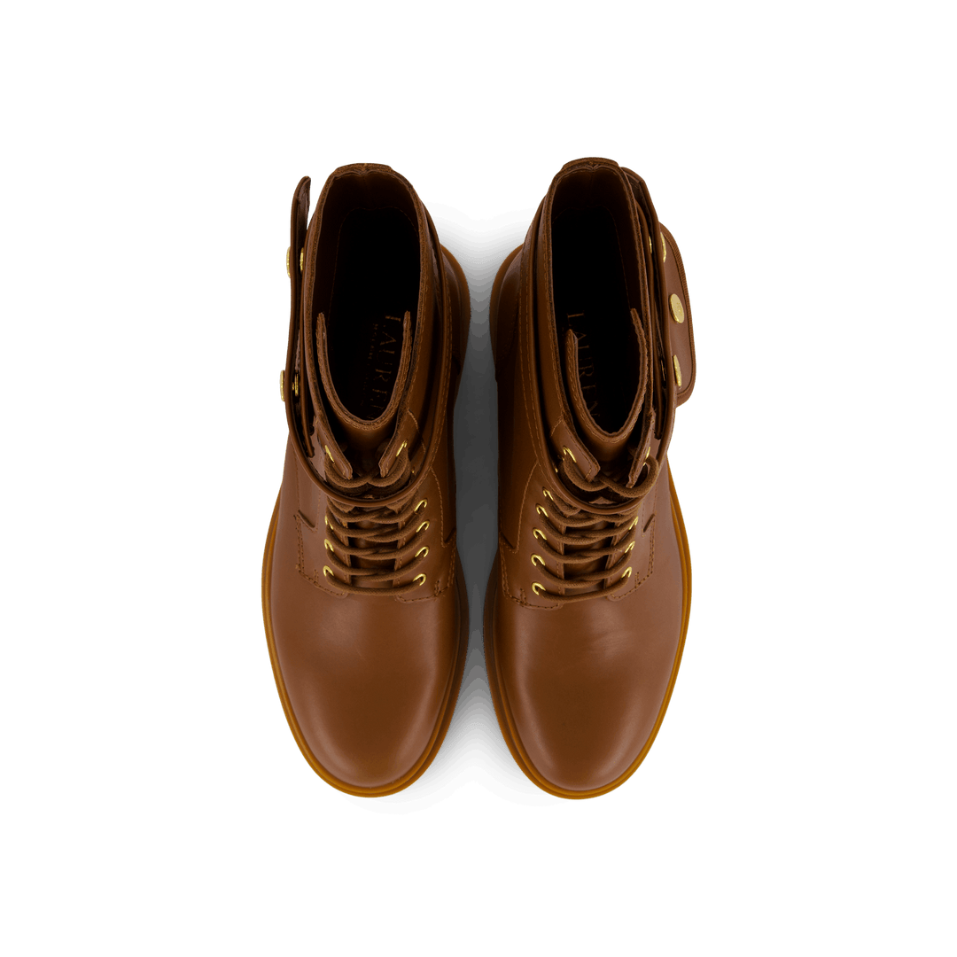 Cammie Burnished Leather Boot Deep Saddle Tan