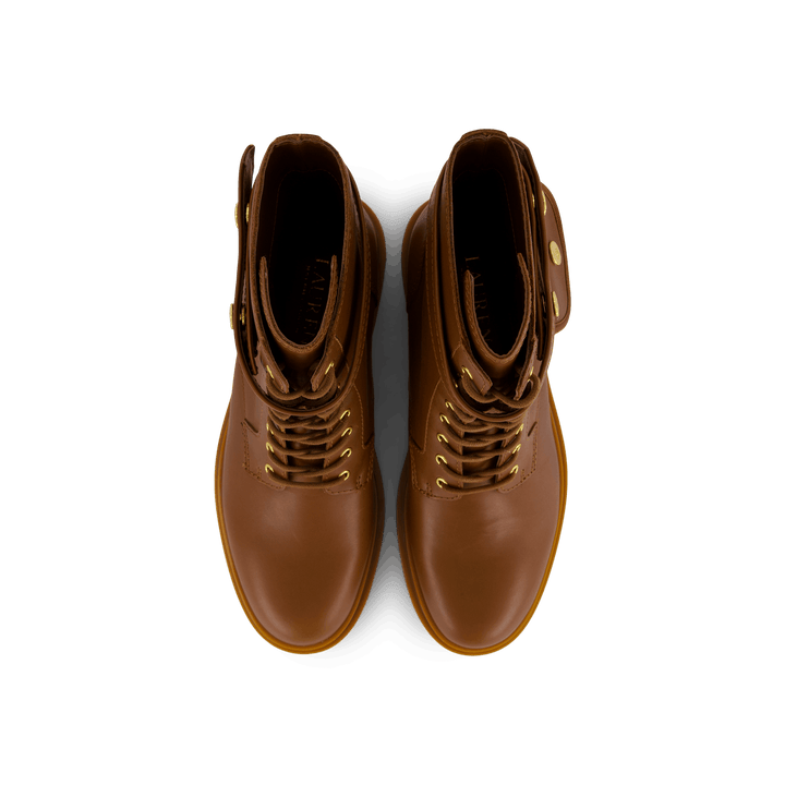 Cammie Burnished Leather Boot Deep Saddle Tan