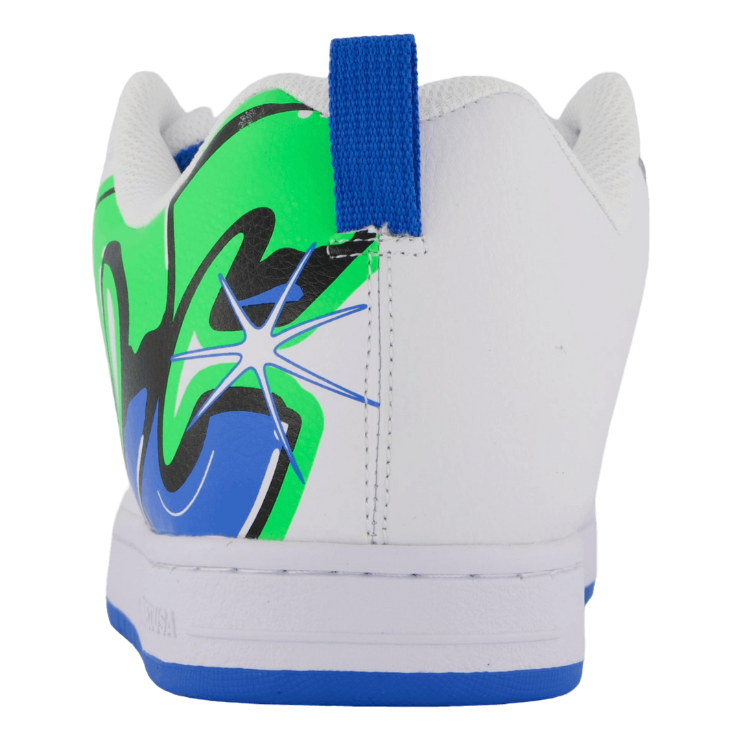 Court Graffik White/lime/turquoise