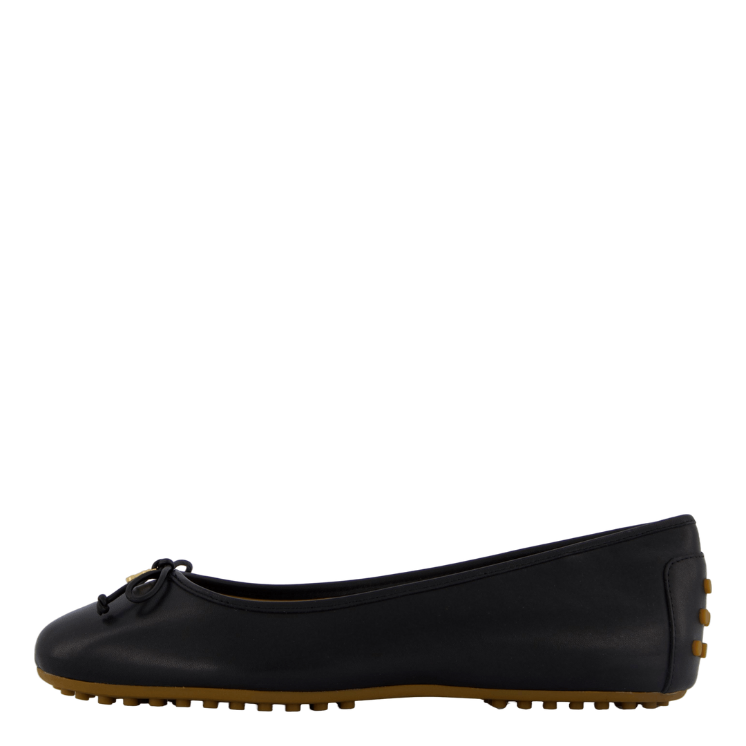 Jayna Nappa Leather Driver Flat Black