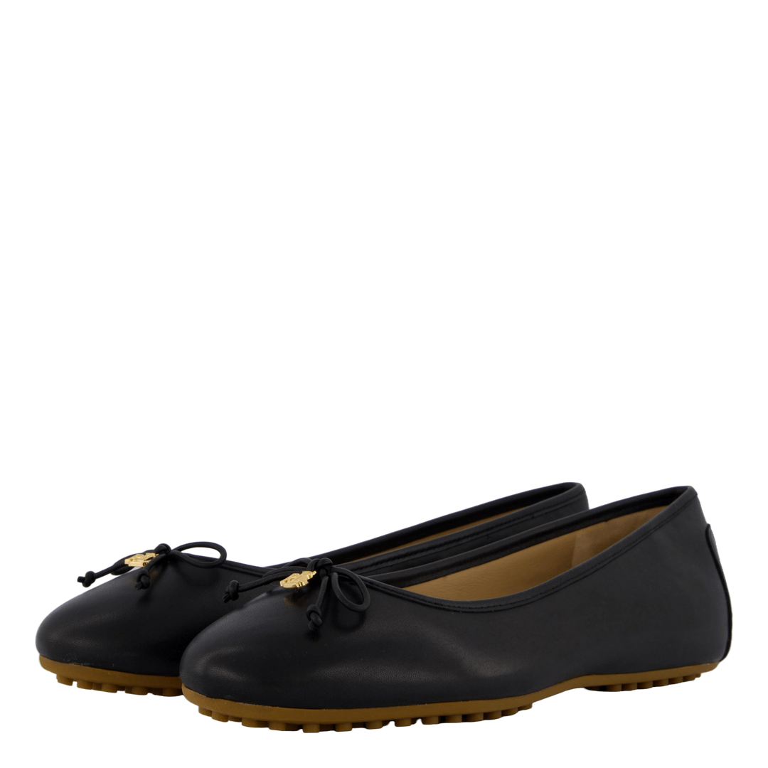 Jayna Nappa Leather Driver Flat Black