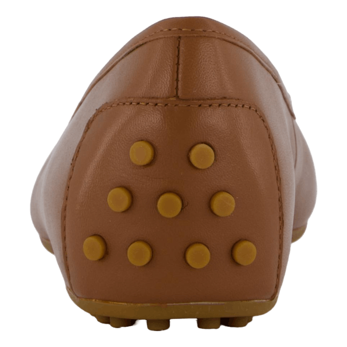 Jayna Nappa Leather Driver Flat Deep Saddle Tan