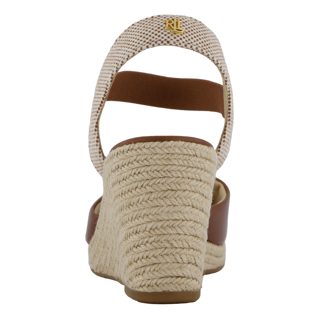 Pearle II Leather & Canvas Espadrille Deep Saddle Tan / Neutral / Deep Saddle Tan