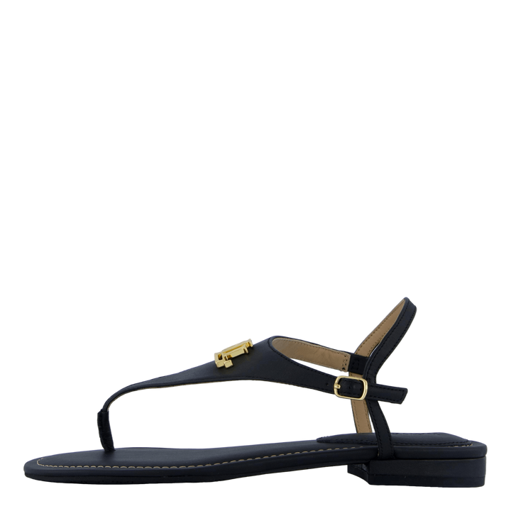 Ellington Burnished Leather Sandal Black
