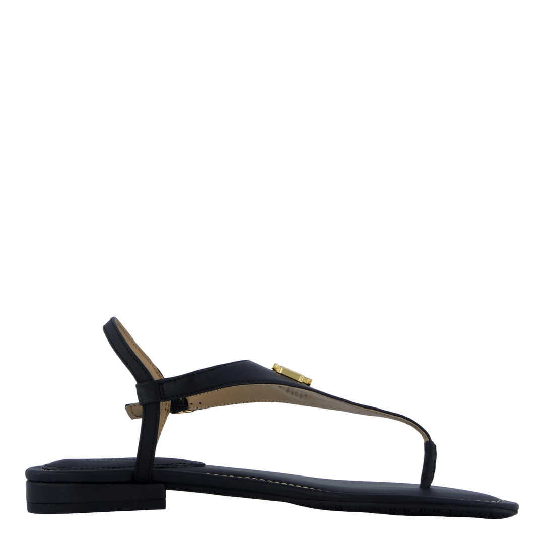 Ellington Burnished Leather Sandal Black