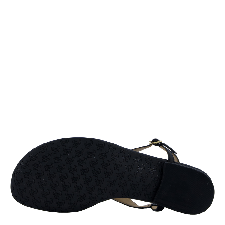 Ellington Burnished Leather Sandal Black